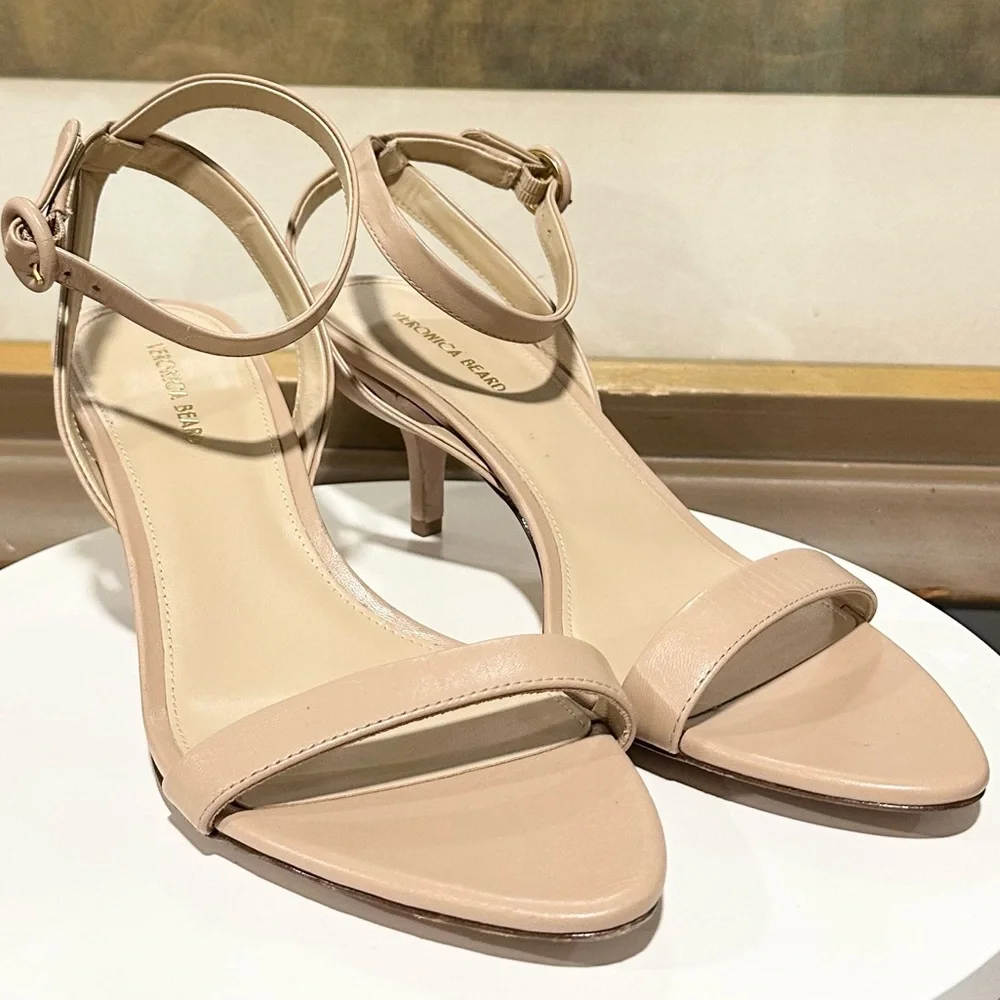 🌹VERONICA BEARD🌹 Darcelle Leather Sandal in Bisque Size: 8.5 - Picture 7 of 14